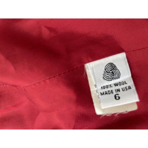 VTG Bebe 100% Wool Blazer Red Riding Fitted Classic Jacket [Size 6] Made in USA - Picture 5 of 10